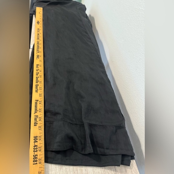 Forte Forte Black Semi-Sheer Palazzo Pants Wide Leg Silk Cotton Luxury US 6 - Picture 8 of 13